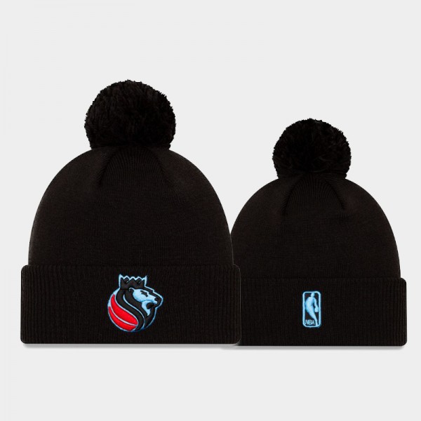 Sacramento Kings Men's City 2021 Season Men Edition Alternate Pom Cuffed Knit Hat - Black