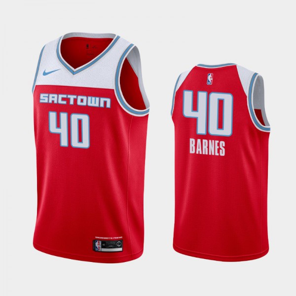 Harrison Barnes Sacramento Kings #40 Men's City 2019-20 Jersey - Red