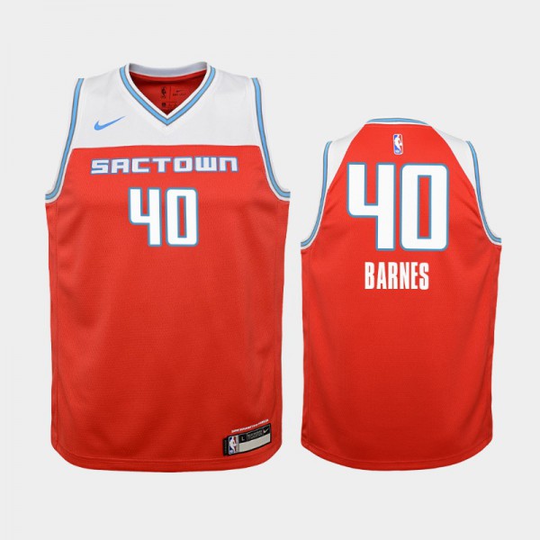 Harrison Barnes Sacramento Kings #40 Youth City 2019-20 Jersey - Red